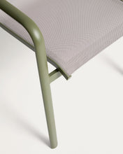 Load image into Gallery viewer, Luri stackable outdoor chair in green aluminium and beige texteline - image 14