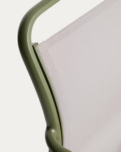 Load image into Gallery viewer, Luri stackable outdoor chair in green aluminium and beige texteline - image 15