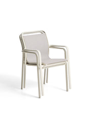 Load image into Gallery viewer, Luri stackable outdoor chair in ecru aluminium and beige texteline - image 3