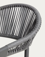 Load image into Gallery viewer, Alimia stackable outdoor chair in graphite aluminium with grey synthetic rope - image 13