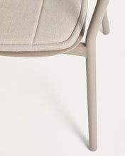 Load image into Gallery viewer, Alimia stackable outdoor chair in taupe aluminium with brown synthetic rope - image 10