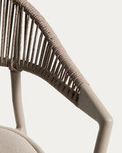 Load image into Gallery viewer, Alimia stackable outdoor chair in taupe aluminium with brown synthetic rope - image 11