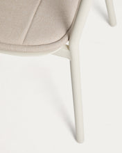 Load image into Gallery viewer, Alimia stackable outdoor chair in ecru aluminium with beige synthetic rope - image 13