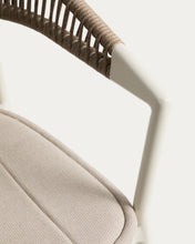 Load image into Gallery viewer, Alimia stackable outdoor chair in ecru aluminium with beige synthetic rope - image 14