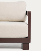 Load image into Gallery viewer, Nerano set with 3-seater sofa and coffee table in brown aluminium - image 6