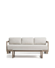 Load image into Gallery viewer, Nerano set with 3-seater sofa and coffee table in taupe aluminium