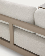 Load image into Gallery viewer, Nerano set with 3-seater sofa and coffee table in taupe aluminium - image 9