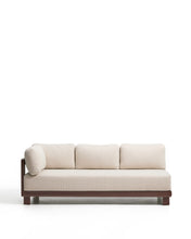 Load image into Gallery viewer, Nerano 3-seater sofa in brown aluminium 208 cm
