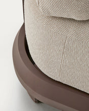 Load image into Gallery viewer, Nerano 3-seater sofa in brown aluminium 208 cm - image 7