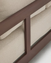 Load image into Gallery viewer, Nerano 3-seater sofa in brown aluminium 208 cm - image 8