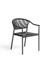 Load image into Gallery viewer, Livadia stackable outdoor chair in graphite aluminium