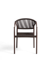 Load image into Gallery viewer, Livadia stackable outdoor chair in brown aluminium - image 2