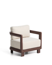 Load image into Gallery viewer, Nerano brown aluminium outdoor armchair