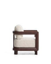 Load image into Gallery viewer, Nerano brown aluminium outdoor armchair - image 2