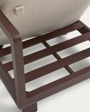 Load image into Gallery viewer, Nerano brown aluminium outdoor armchair - image 14