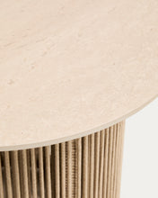 Load image into Gallery viewer, Orosei outdoor side table in sintered stone, aluminium and ecru rope Ø 55 cm - image 4