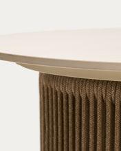 Load image into Gallery viewer, Orosei outdoor side table in sintered stone, aluminium and ecru rope Ø 55 cm - image 6