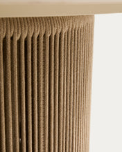 Load image into Gallery viewer, Orosei outdoor coffee table in sintered stone, ecru aluminium and beige rope Ø 90 cm - image 5