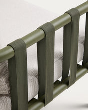 Load image into Gallery viewer, Omala set consisting of 2-seater sofa and 2 armchairs with green aluminium structure - image 7