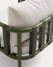 Load image into Gallery viewer, Omala set consisting of 2-seater sofa and 2 armchairs with green aluminium structure - image 9