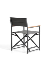 Load image into Gallery viewer, Tisno outdoor folding chair in graphite aluminium and grey texteline - image 3