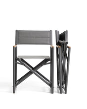 Load image into Gallery viewer, Tisno outdoor folding chair in graphite aluminium and grey texteline - image 5
