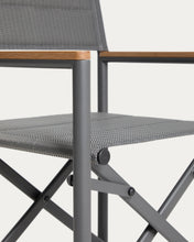 Load image into Gallery viewer, Tisno outdoor folding chair in graphite aluminium and grey texteline - image 12