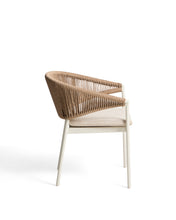 Load image into Gallery viewer, Zuara chair in ecru aluminium and brown synthetic rope cord - image 3