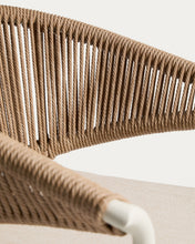 Load image into Gallery viewer, Zuara chair in ecru aluminium and brown synthetic rope cord - image 8