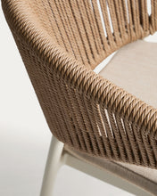 Load image into Gallery viewer, Zuara chair in ecru aluminium and brown synthetic rope cord - image 9