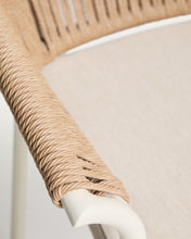 Load image into Gallery viewer, Zuara chair in ecru aluminium and brown synthetic rope cord - image 10
