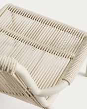 Load image into Gallery viewer, Salis stackable armchair in ecru aluminium and ecru synthetic rope cord - image 10