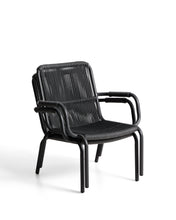 Load image into Gallery viewer, Salis stackable armchair in graphite aluminium and dark grey synthetic rope cord - image 5
