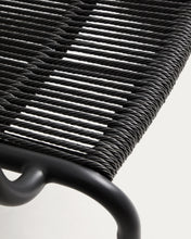 Load image into Gallery viewer, Salis stackable armchair in graphite aluminium and dark grey synthetic rope cord - image 12