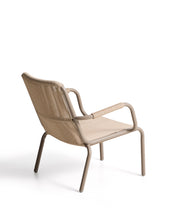 Load image into Gallery viewer, Salis stackable armchair in taupe aluminium and beige synthetic rope cord - image 5