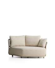 Load image into Gallery viewer, Osani curved module in ecru aluminium and taupe rope cord 167cm