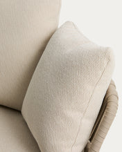 Load image into Gallery viewer, Osani curved module in ecru aluminium and taupe rope cord 167cm - image 10