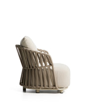 Load image into Gallery viewer, Osani armchair in ecru aluminium and taupe rope cord - image 2