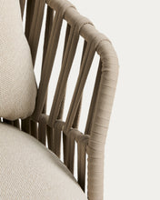 Load image into Gallery viewer, Osani armchair in ecru aluminium and taupe rope cord - image 9
