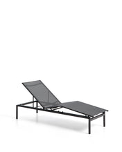 Load image into Gallery viewer, Stackable sun lounger Lesina in graphite aluminium and grey texteline