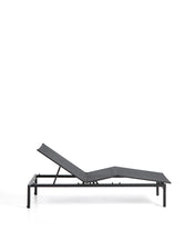 Load image into Gallery viewer, Stackable sun lounger Lesina in graphite aluminium and grey texteline - image 5