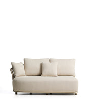 Load image into Gallery viewer, Osani 2-seater sofa in ecru aluminium and taupe rope 170 cm