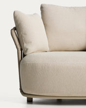 Load image into Gallery viewer, Osani 2-seater sofa in ecru aluminium and taupe rope 170 cm - image 8