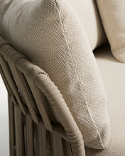Load image into Gallery viewer, Osani 2-seater sofa in ecru aluminium and taupe rope 170 cm - image 9