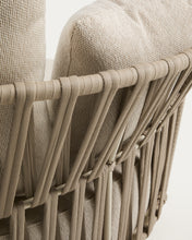 Load image into Gallery viewer, Osani 2-seater sofa in ecru aluminium and taupe rope 170 cm - image 11