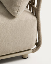 Load image into Gallery viewer, Osani 2-seater sofa in ecru aluminium and taupe rope 170 cm - image 12