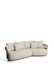 Load image into Gallery viewer, Osani 3-seater sofa in ecru aluminium and taupe rope 274 cm - image 2