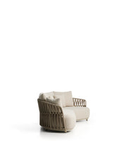 Load image into Gallery viewer, Osani 3-seater sofa in ecru aluminium and taupe rope 274 cm - image 3