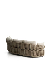 Load image into Gallery viewer, Osani 3-seater sofa in ecru aluminium and taupe rope 274 cm - image 4