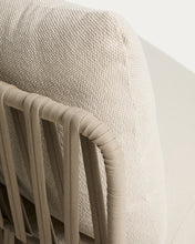 Load image into Gallery viewer, Osani 3-seater sofa in ecru aluminium and taupe rope 274 cm - image 7